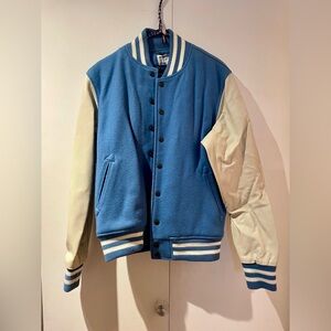 American Apparel Varsity Jacket – Blue & Cream